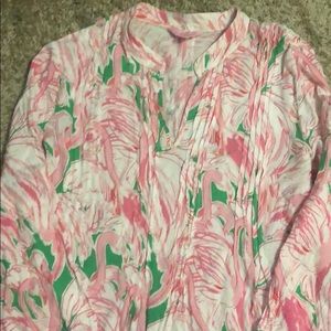 Lilly Pulitzer tunic size large flamingo